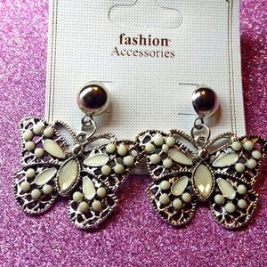 White beautiful Butterfly Earrings